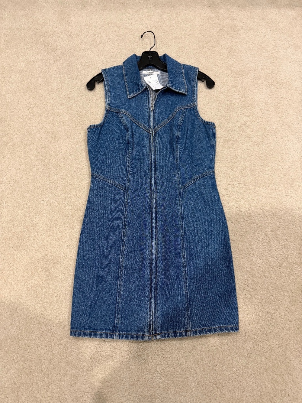 NWT GRLFRND Sleeveless Denim Mini Dress